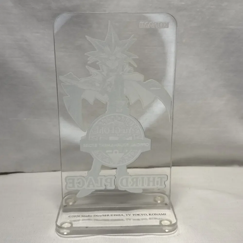 2020 Yugioh OTS Tournament Acrylic Trophy Third Place Featuring Yami Yugi